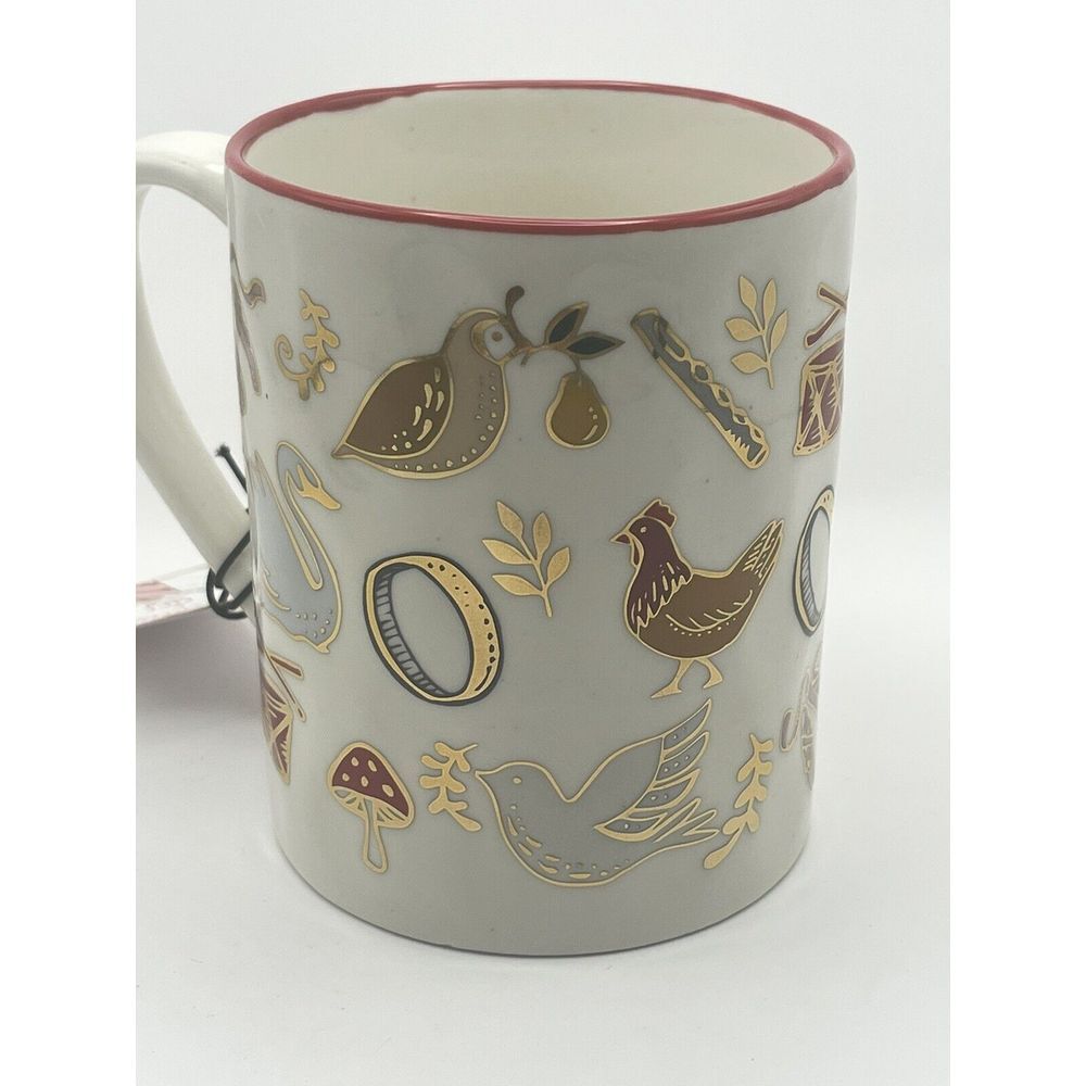 12 Days Of Christmas Mug Peppermint & Pine New Gold Accents - Picture 2 of 6